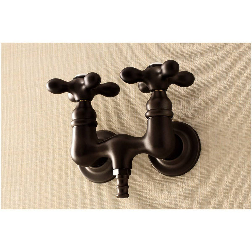 Polished Chrome Wall Mount Clawfoot Tub Faucet E418
