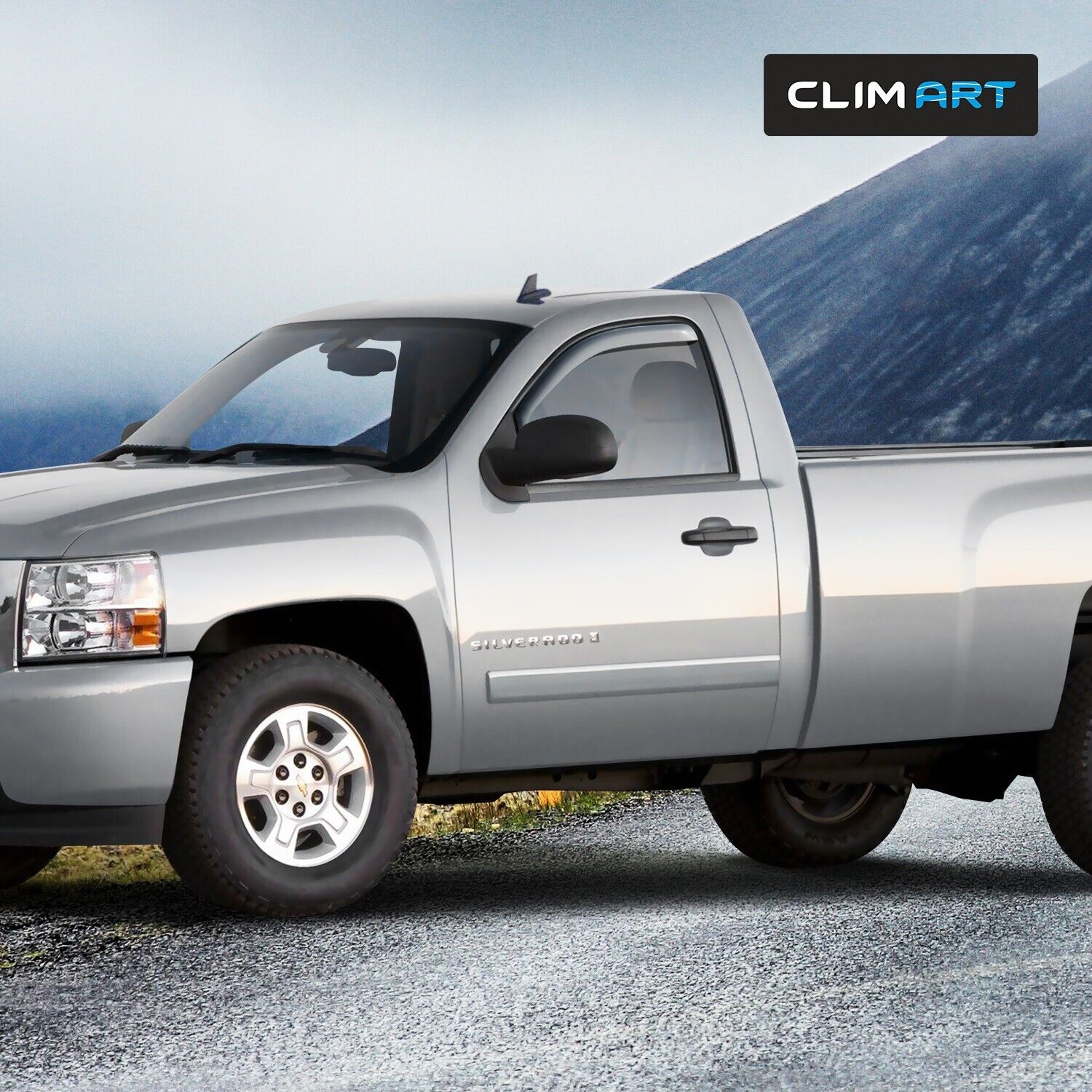 2pcs In-Channel Rain Guards for Chevrolet Silverado 1500 Regular Cab E879
