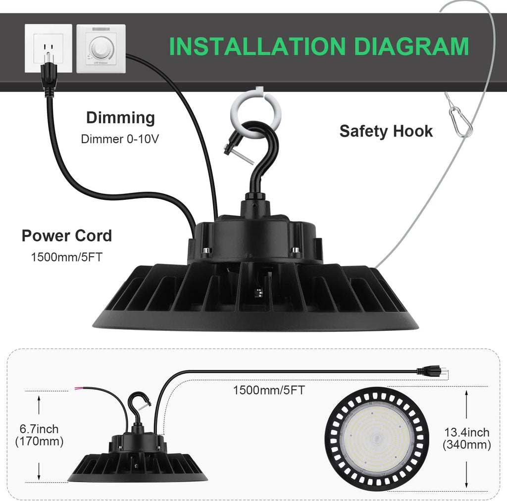 150W LED High Bay Light Pack of 2 D484973