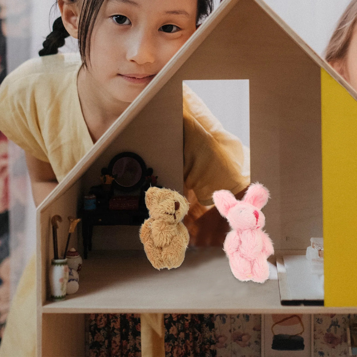 5pcs Miniature Plush Doll Figurines E5678