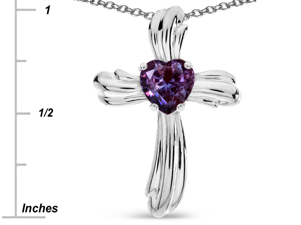 10k White Gold Heart Shape Pendant Necklace N167174