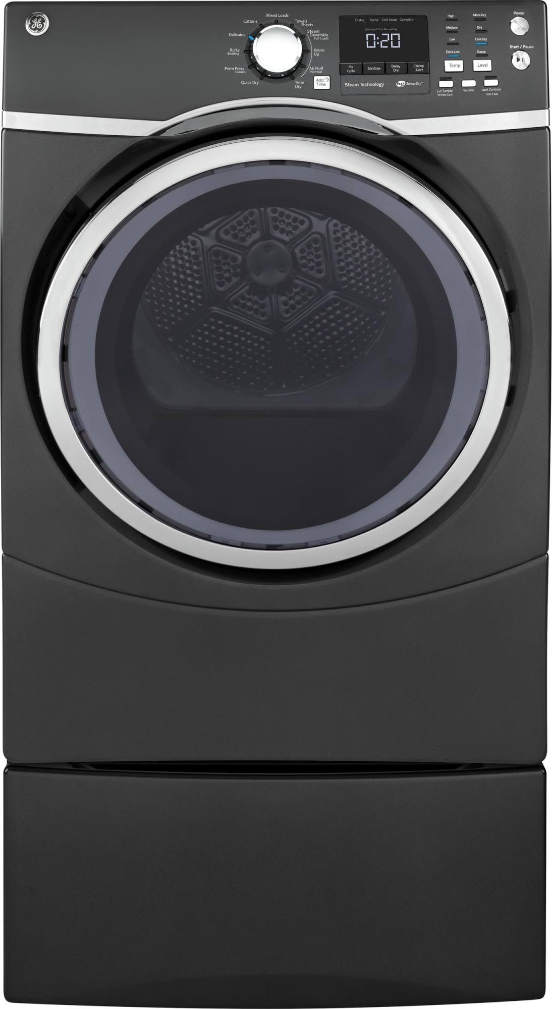 Gray Electric Dryer with Steam P10565