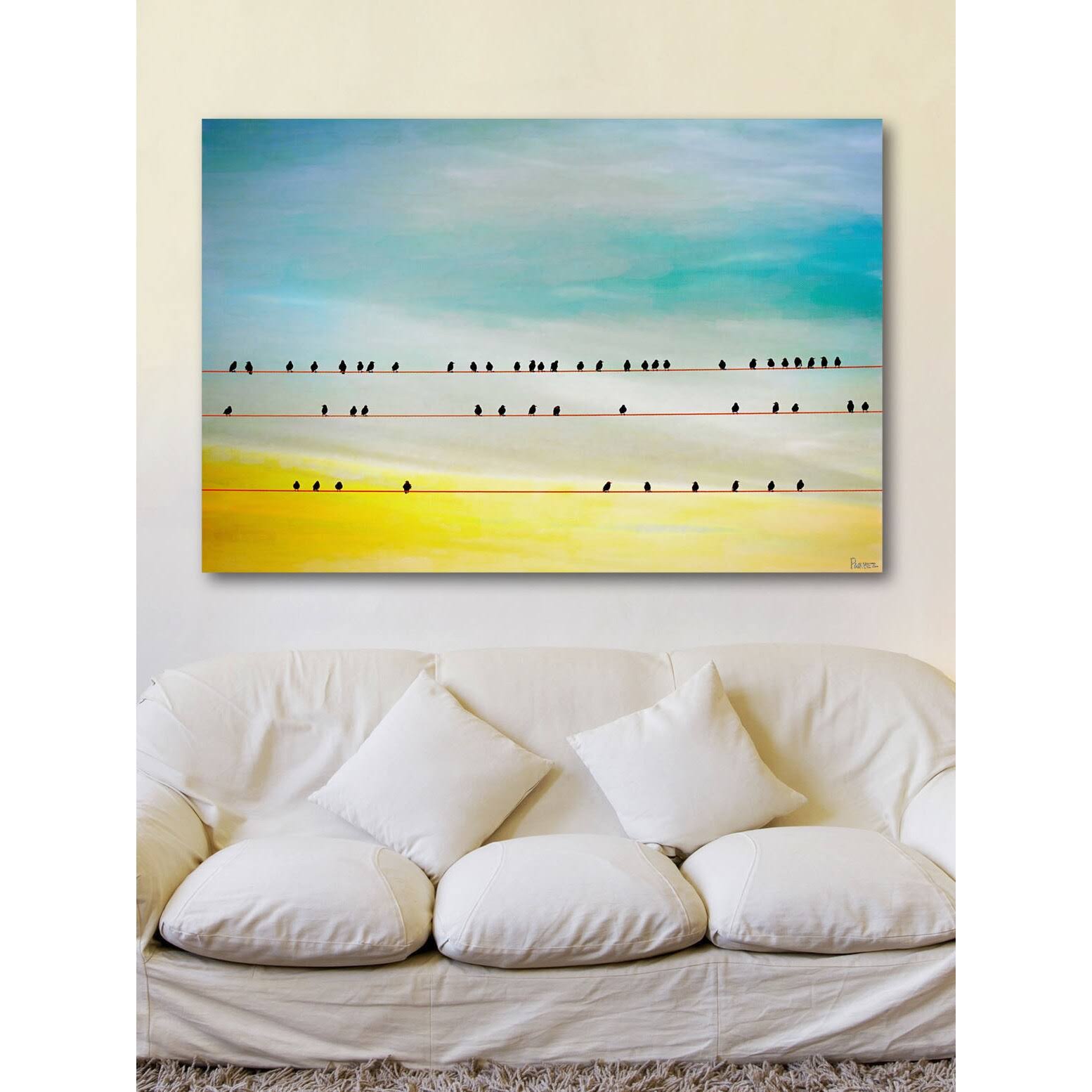 Birds Hangin Print on Canvas - 30 x 45 L355654