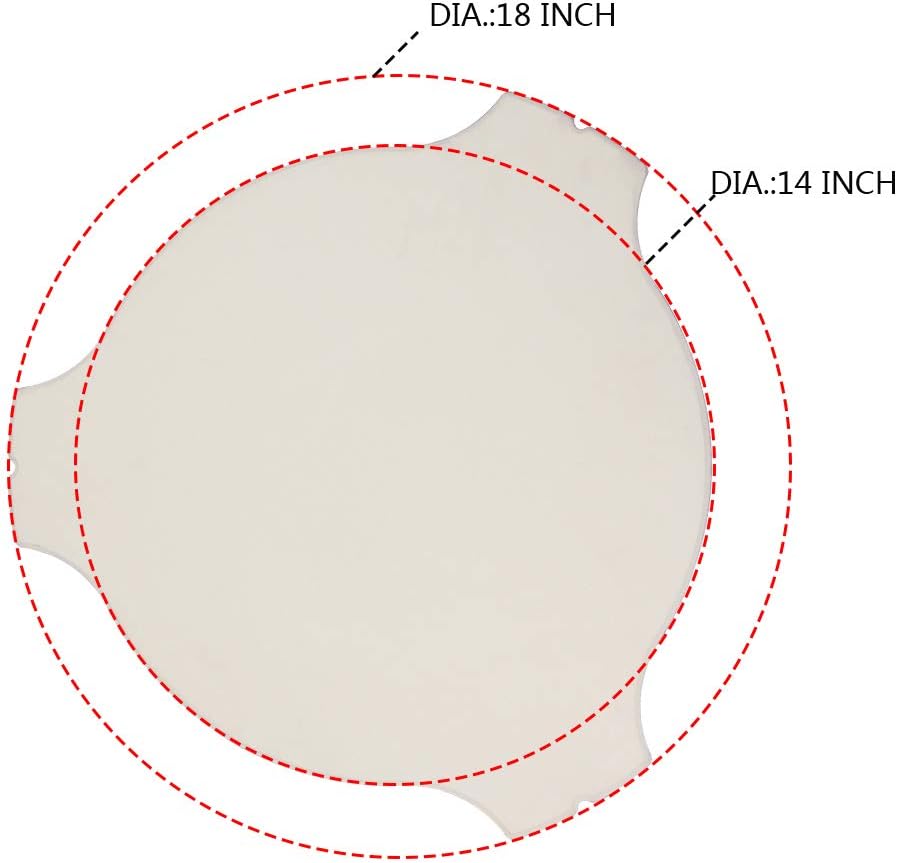 15 Round Ceramic Pizza Stone for Grill and Oven W599