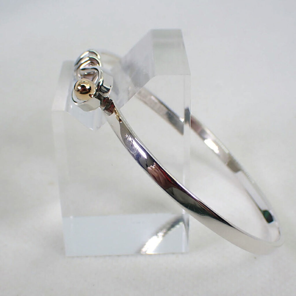 925 750 combination hook & eye bangle P430016