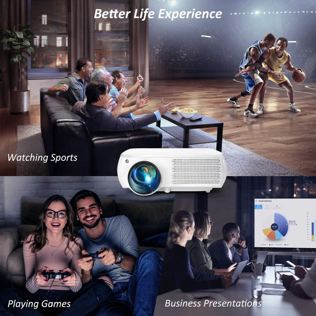 White 1080P LCD Projector V875667