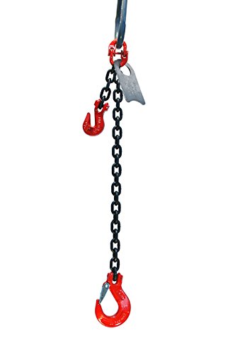 3/8" x 5' Single Leg Grade 80 Chain Sling with Sling Hook and Adjuster H8148