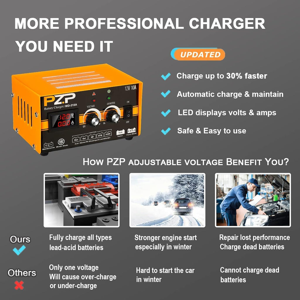 12v Automatic Battery Charger Maintainer W800