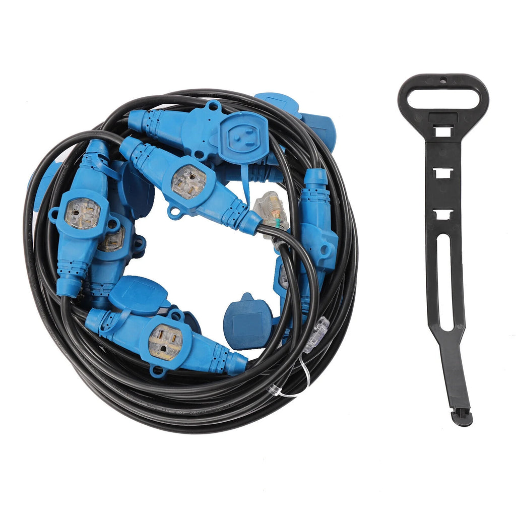 50FT Extension Power Cord with 7/10/11 Outlets Q449