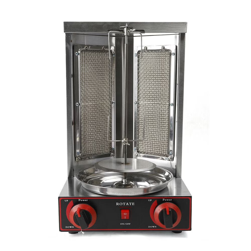 110V Gas Vertical Spinning Doner Kebab Grill Machine Broiler Shawarma Machine C8180
