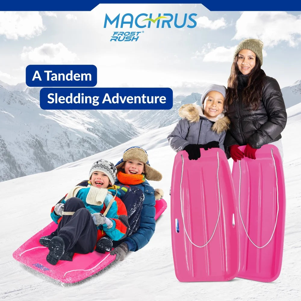 Large Plastic Toboggan Sled with Attached Pull Rope C258
