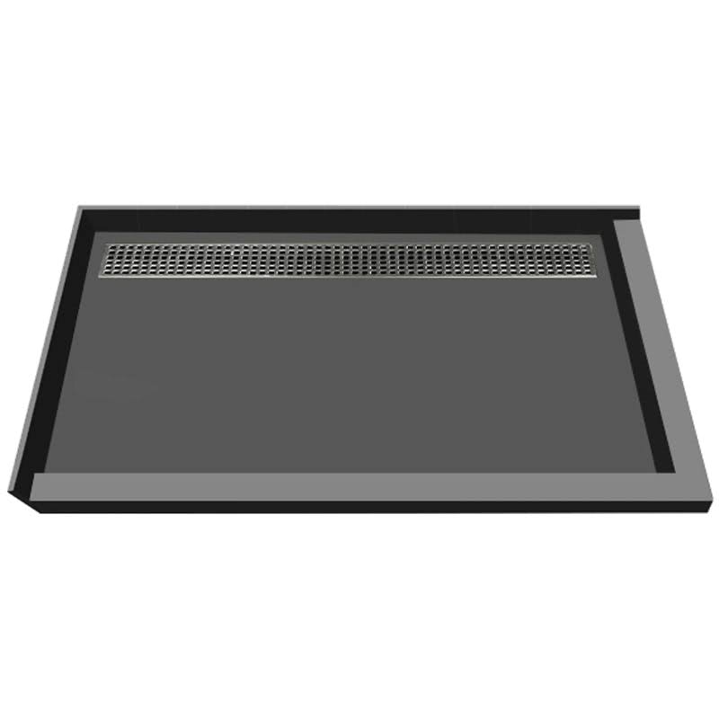 Corner Shower Pan with Double Threshold L350