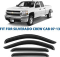 Rain Guards for 2007-2013 Chevrolet Silverado/GMC Sierra 1500 Crew Cab, 4pcs B519