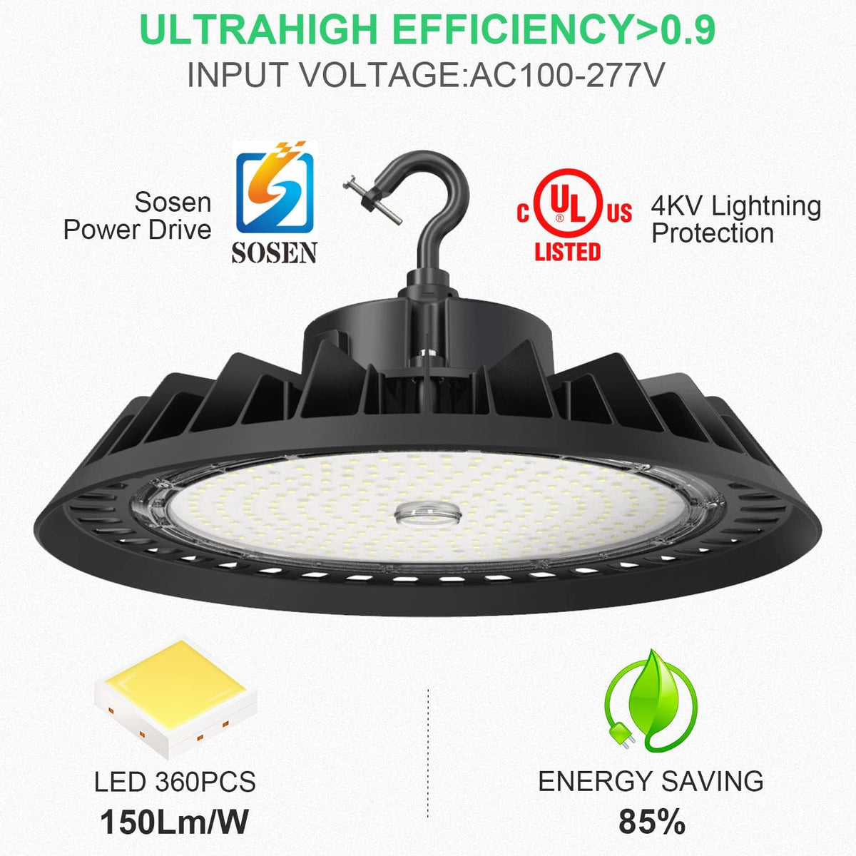 150W LED High Bay Light Pack of 2 D484973