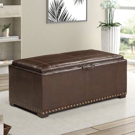Brown Square Storage Ottoman L151913