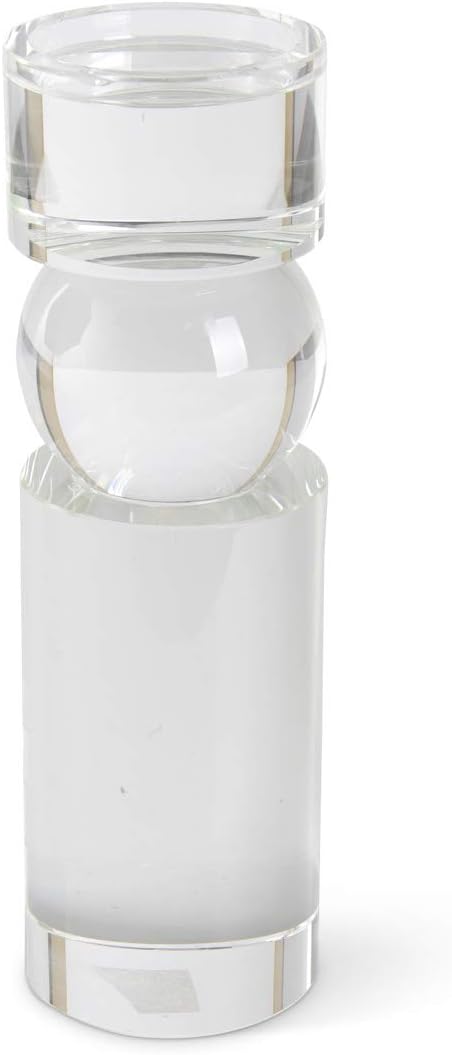 12.5 Inch Glass Pillar Candle Holder R4889