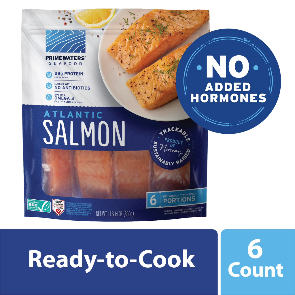 Atlantic Salmon, Frozen 30 oz (6 Count, 5 oz Portions) L54582