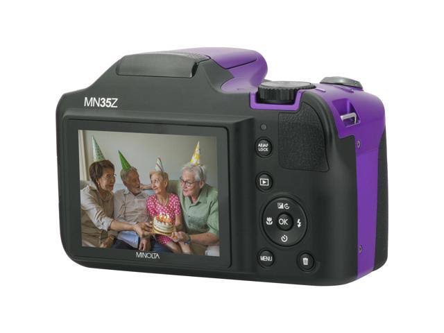Purple 20.0-Megapixel 35x Zoom Bridge Camera T565