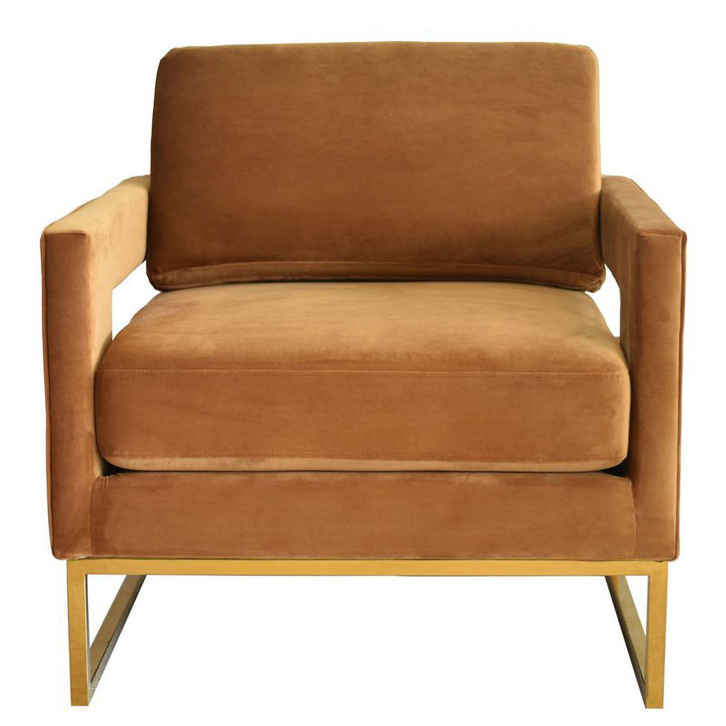 Velvet & Stainless Steel Accent Chair T71362