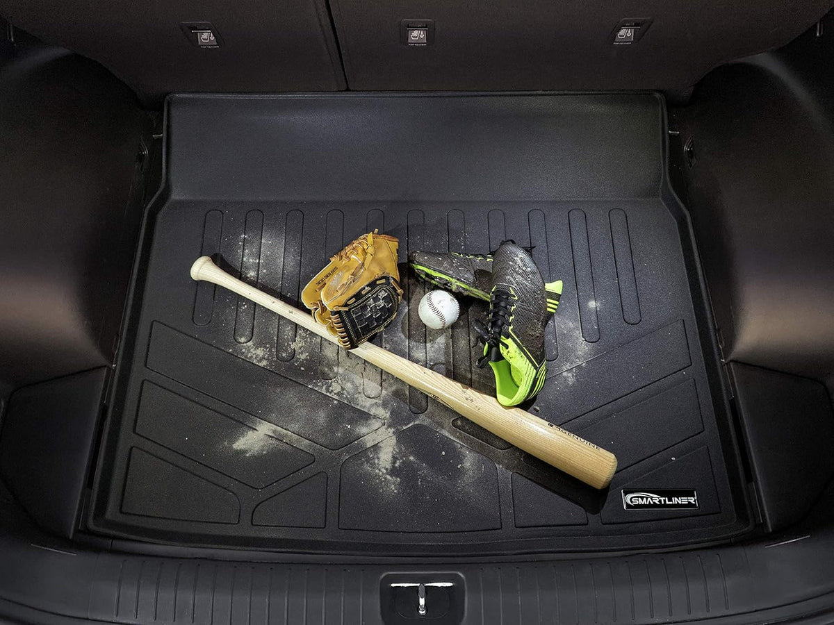 Custom Fit Floor Mats 2 Rows and Cargo Liner Set Black O2025