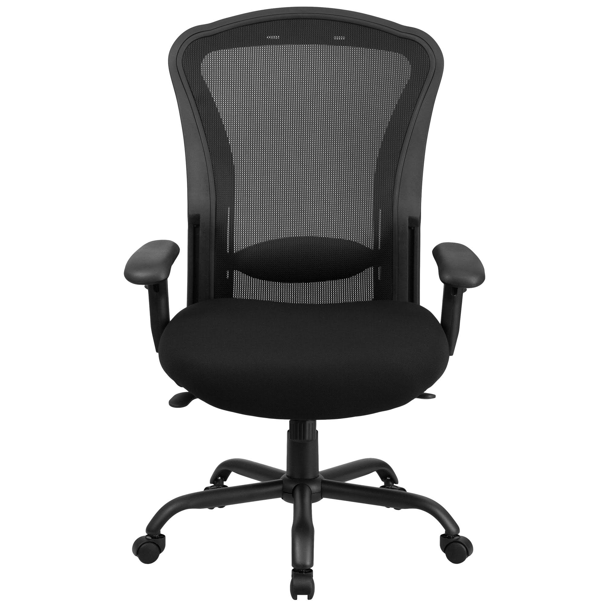 Black Fabric Drafting Chair With Arms Q776