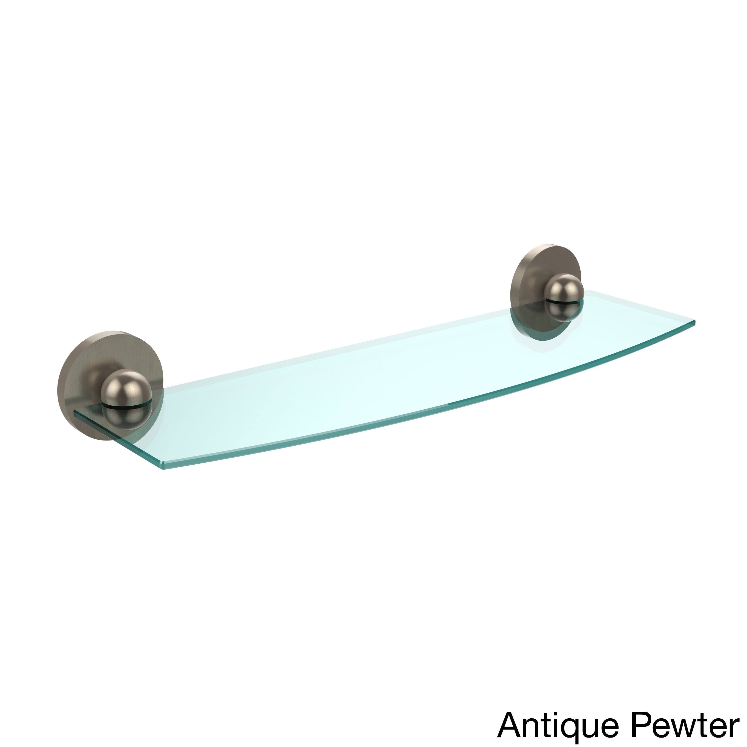 18 inch Glass Shelf Satin Chrome Y4521