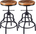 Rustic Swivel Bar Stool Set of 2 R6494
