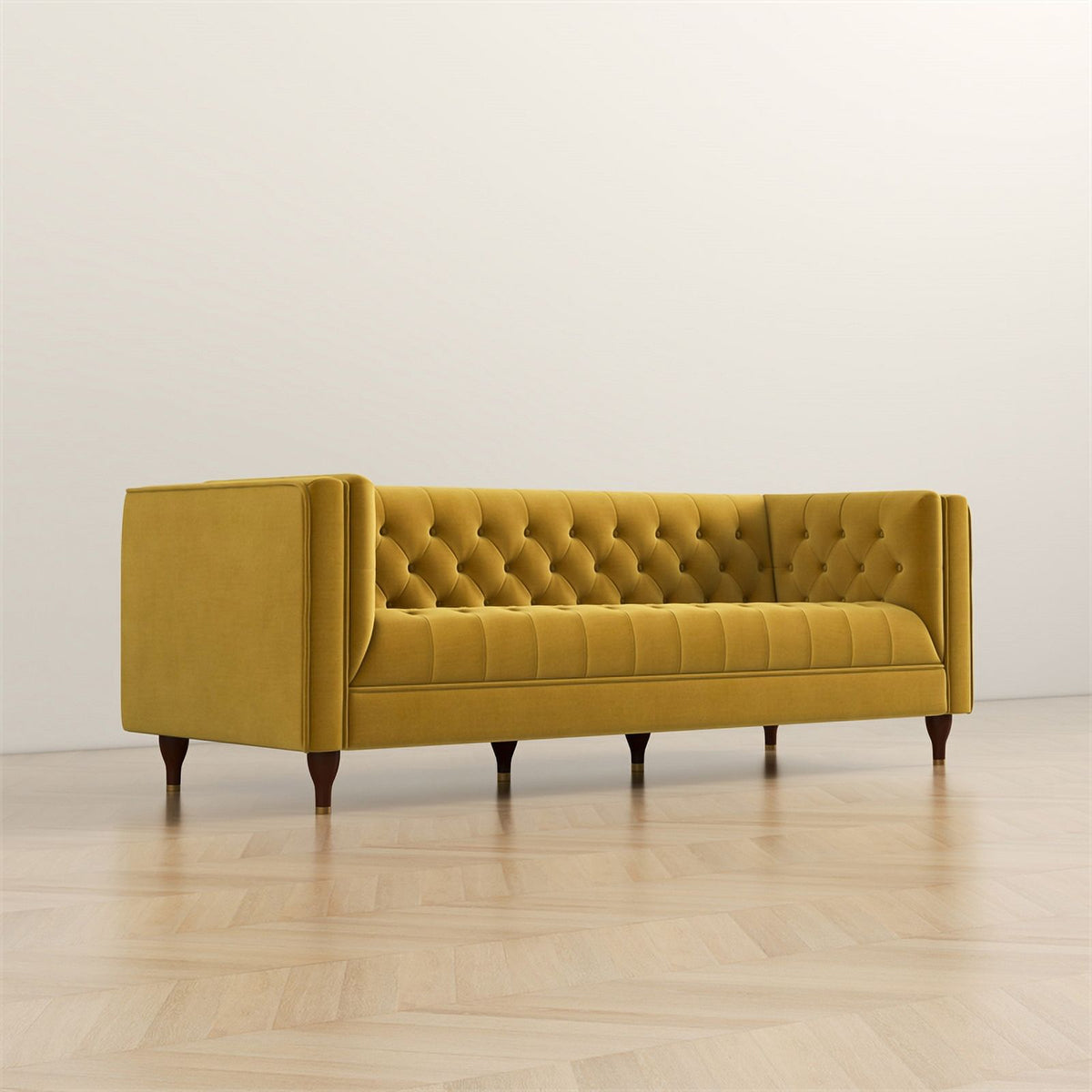 Gold Velvet Upholstered Sofa L746142