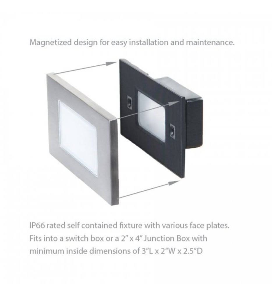 Black LED Step and Wall Light U498
