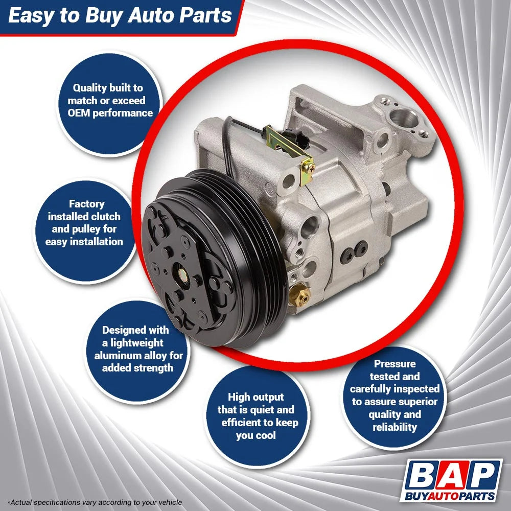 AC Compressor & A/C Clutch for Chevy Cobalt HHR Cavalier Malibu 4-Cyl P5397
