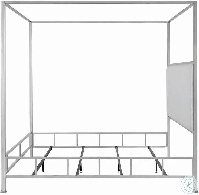 Ivory Full Canopy Bed F9817