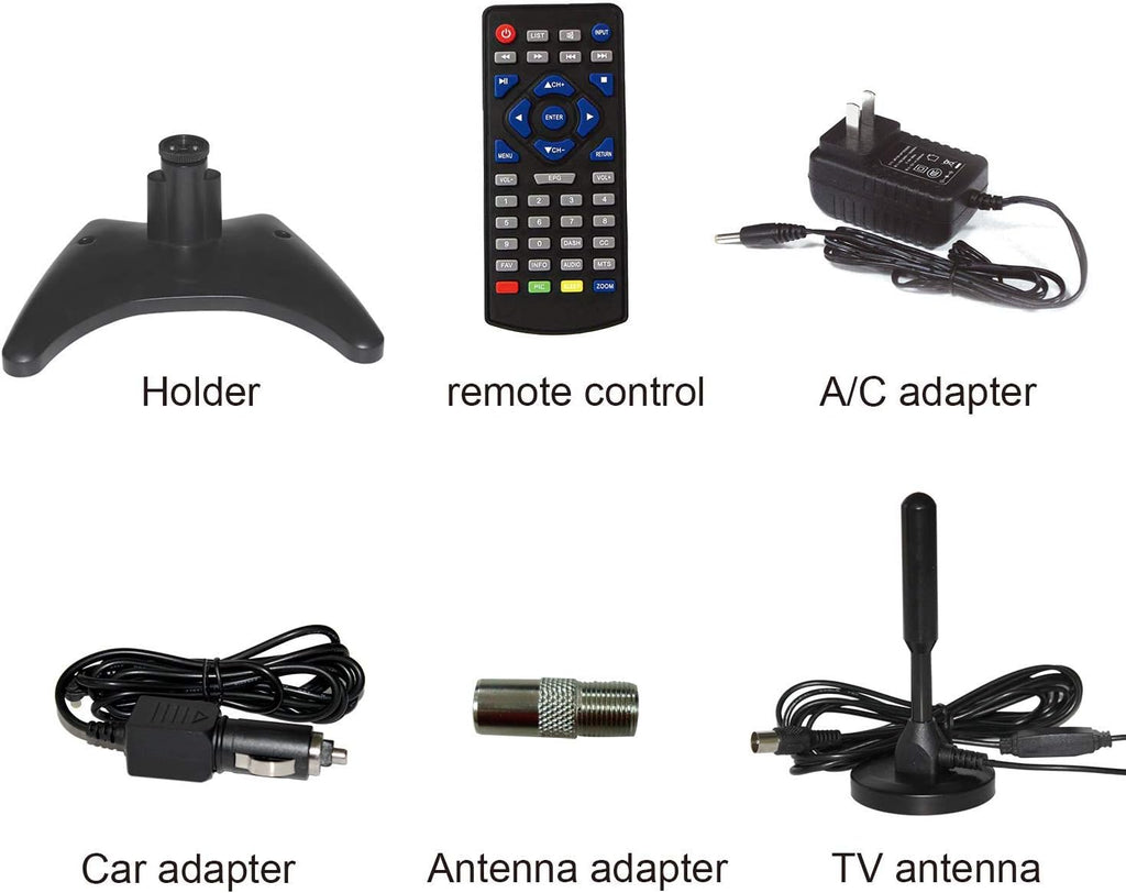 Portable Rechargeable TV with ATSC Tuner Y44190