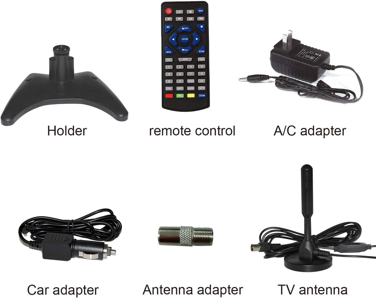 Portable Rechargeable TV with ATSC Tuner Y44190