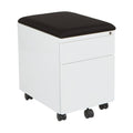 White Mobile File with Padded Seat M42570