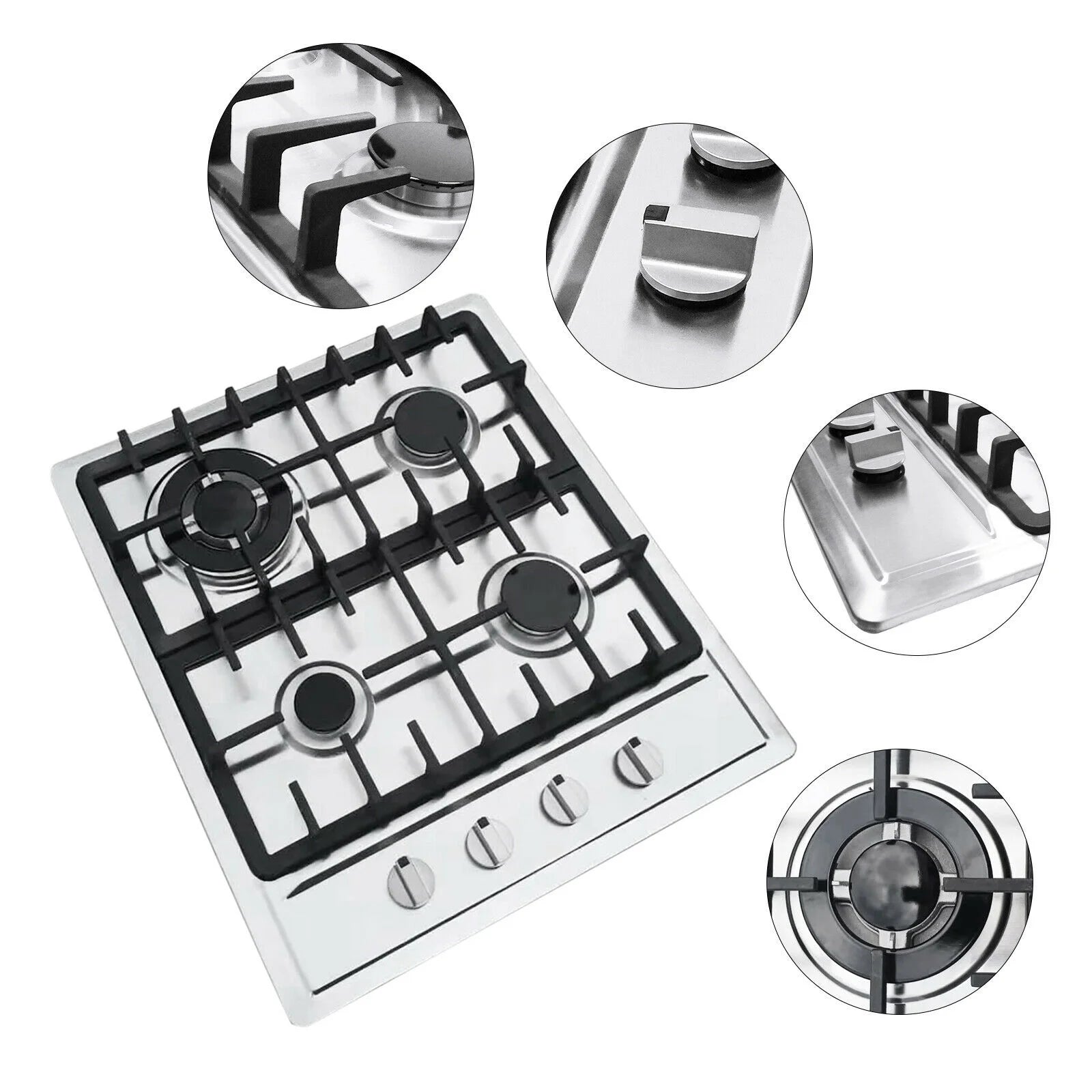Stainless Steel 4-Burner Built-In Gas Cooktop J246828
