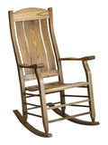Slat Back Wood Patio Rocking Chair F3901
