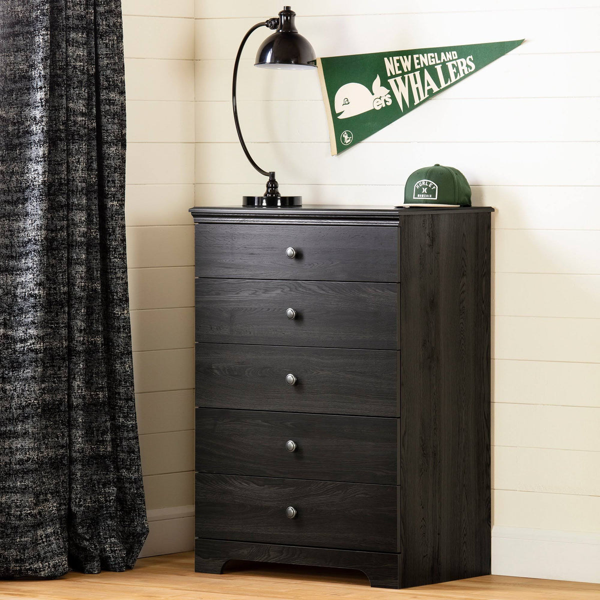 Gray Oak 5 - Drawer Chest U795