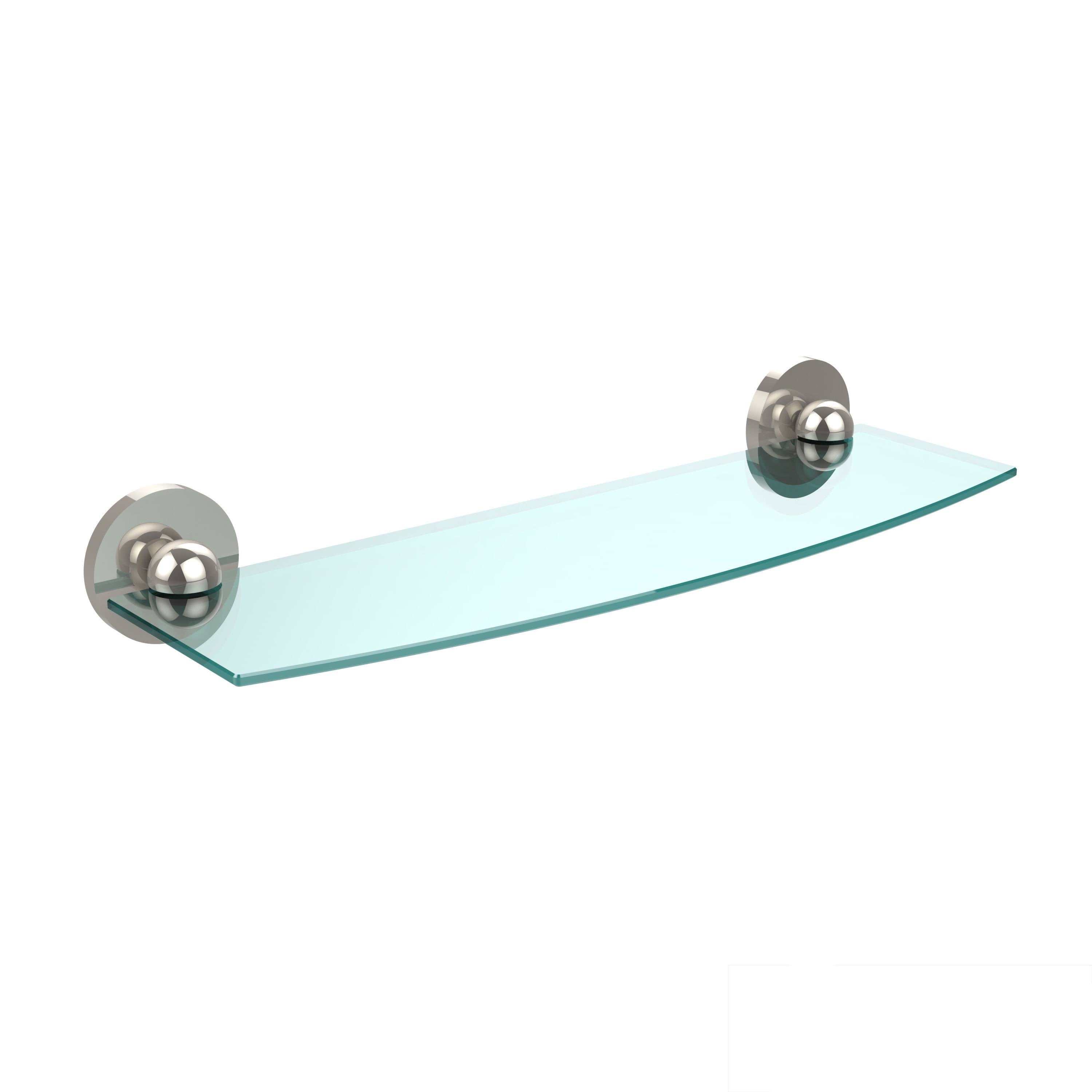 18 inch Glass Shelf Satin Chrome Y4521