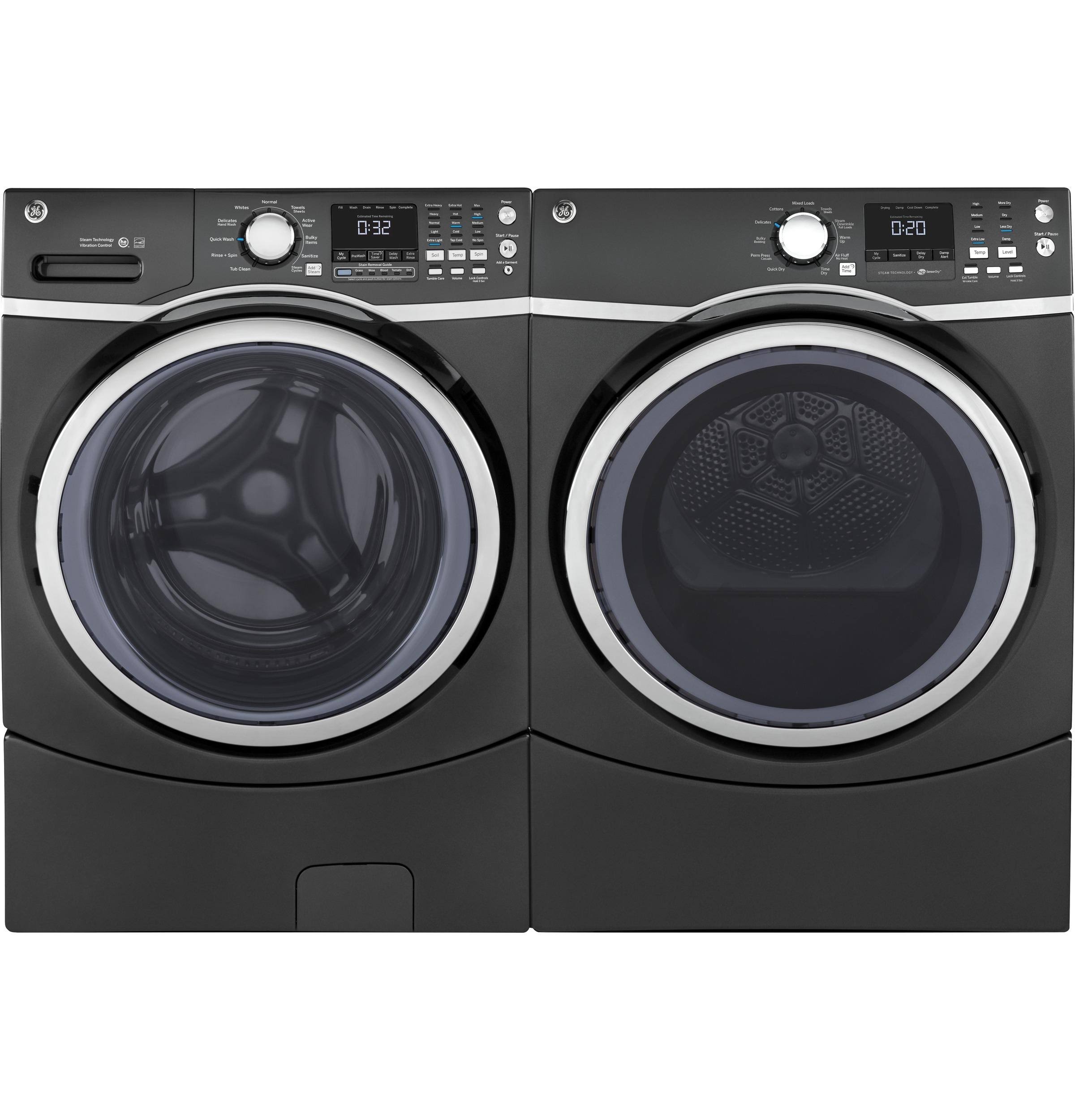 Gray Electric Dryer with Steam P10565