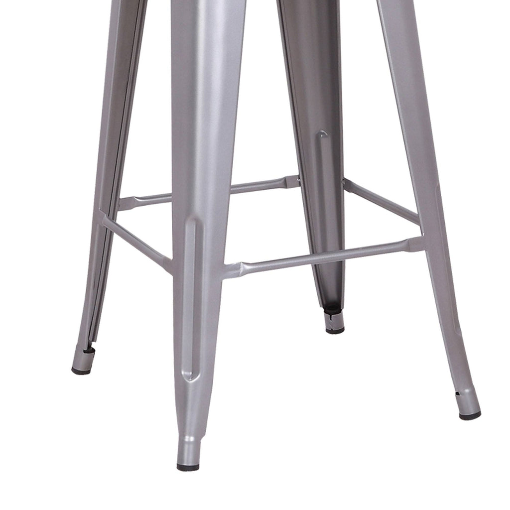 Gray Metal Frame Dining Chair Set of 2 D1462