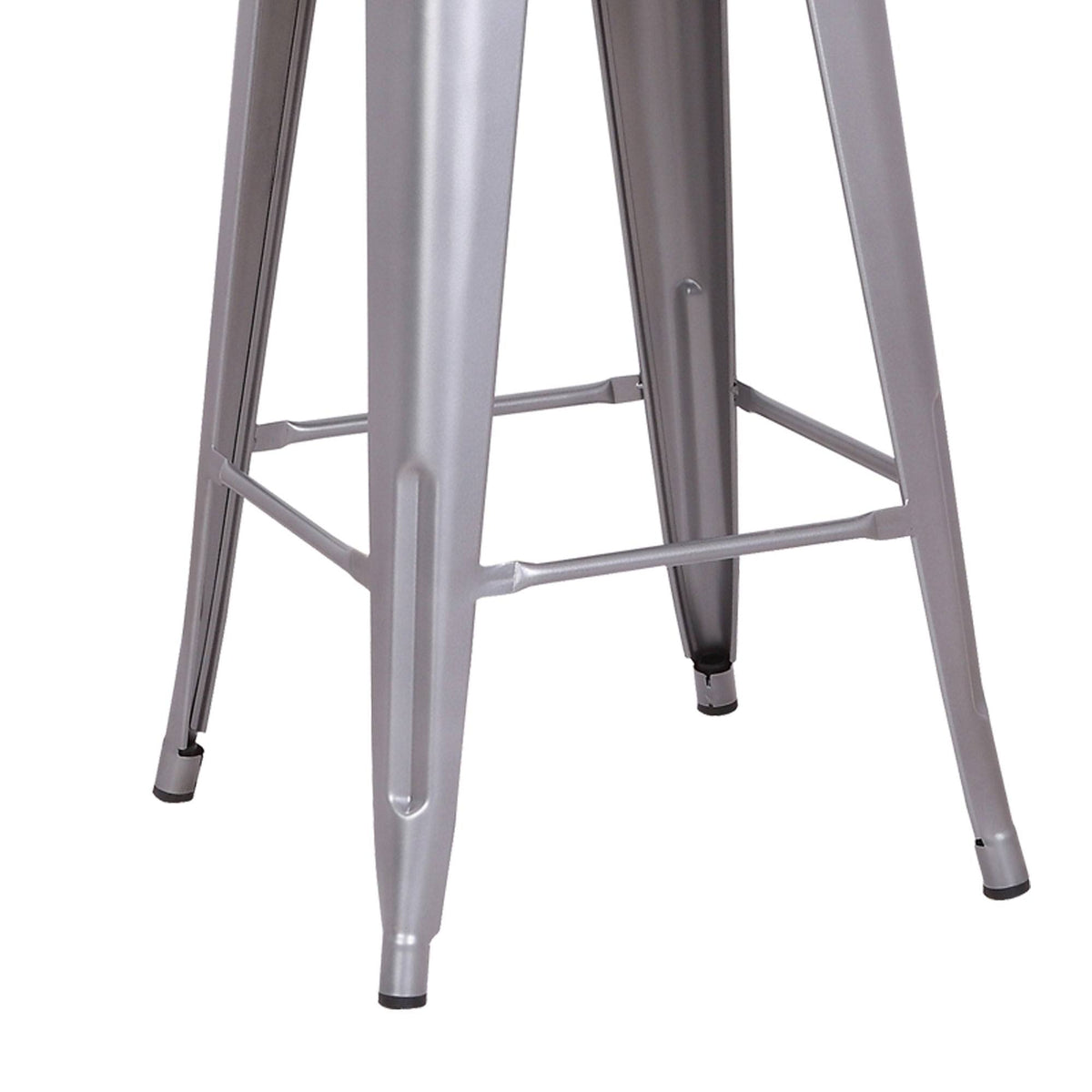 Gray Metal Frame Dining Chair Set of 2 D1462