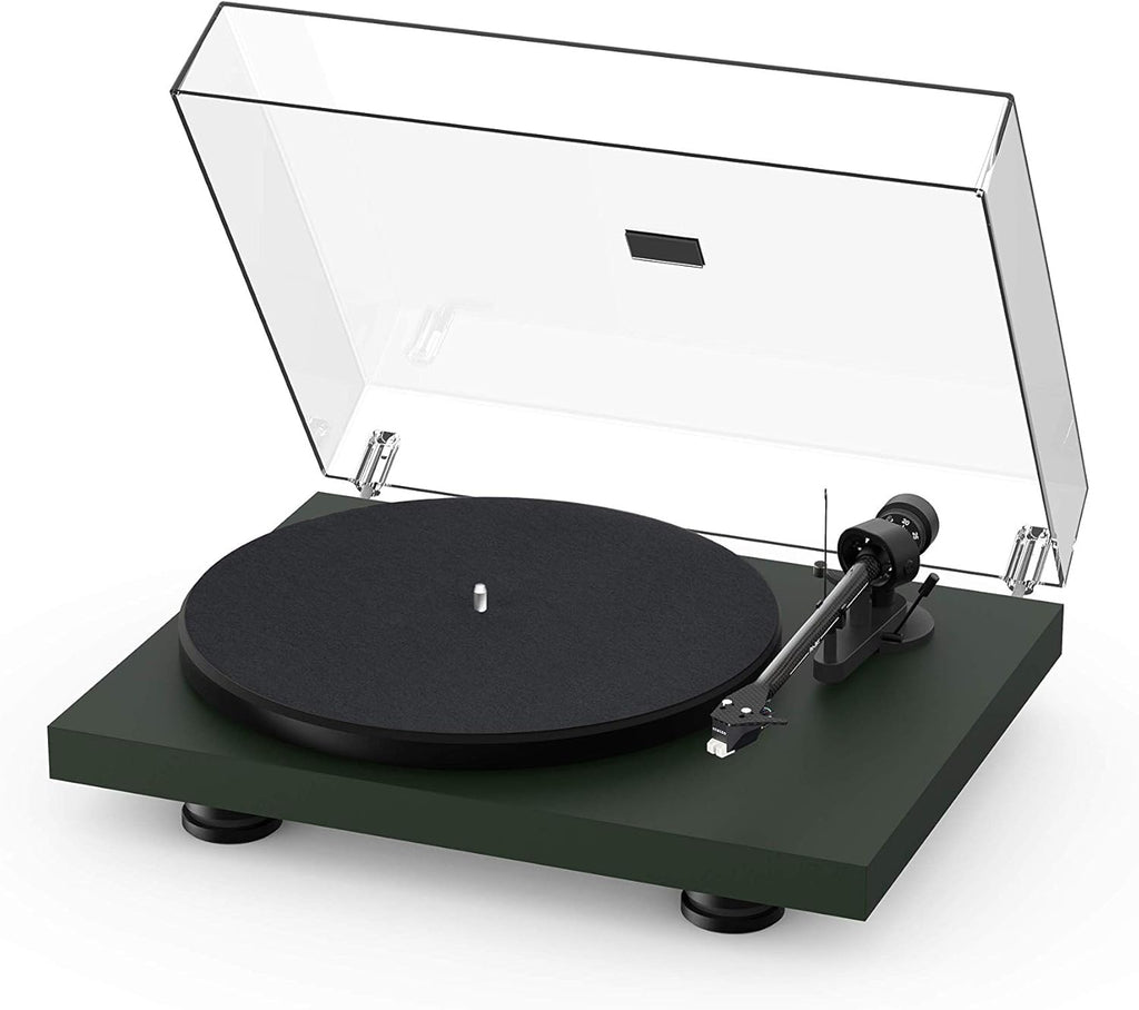High Gloss Black Turntable with Carbon Fiber Tonearm and Sumiko Rainier Phono Cartridge X604