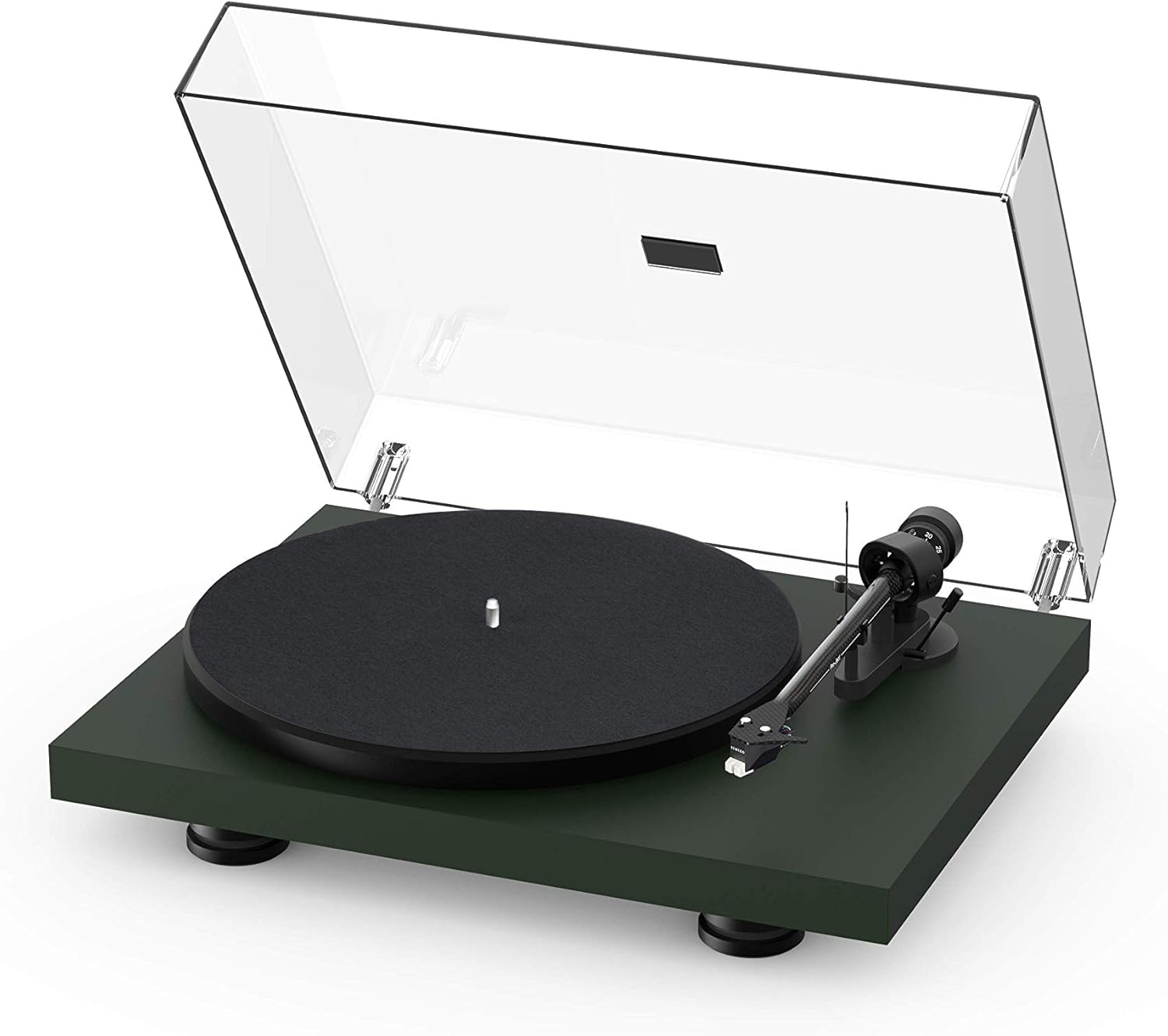 High Gloss Black Turntable with Carbon Fiber Tonearm and Sumiko Rainier Phono Cartridge X604