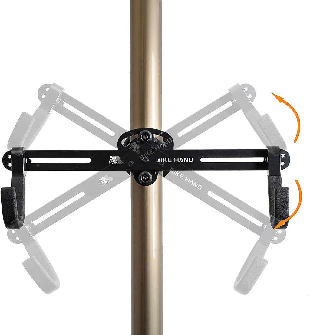 Floor to Ceiling Indoor 2 Bike Bicycle Vertical Dual Hanger Parking Rack Storage Pole Stand X380178