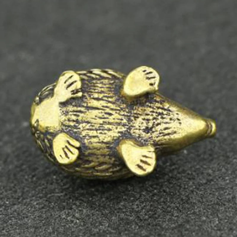 Brass Hedgehog Statue Home Decor Ornaments P312