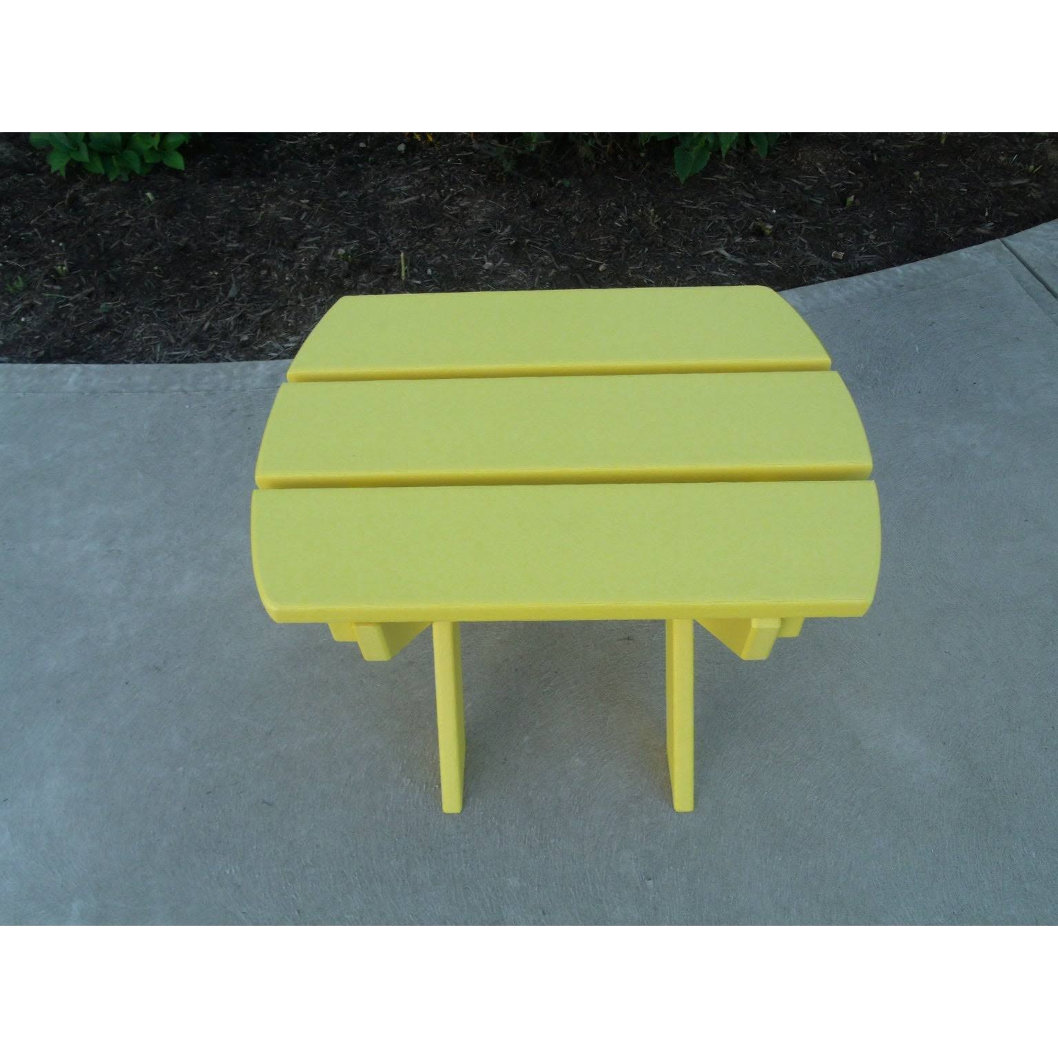 Lime Green Recycled Poly Lumber Folding End Table W726995