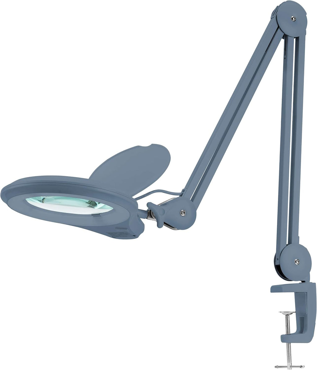 White 5 Inches Diameter Lens LED Magnifying Lamp with Clamp G955903