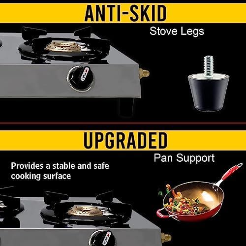 3 Burner Stainless Steel Propane Stove with Hose & Regulator F155