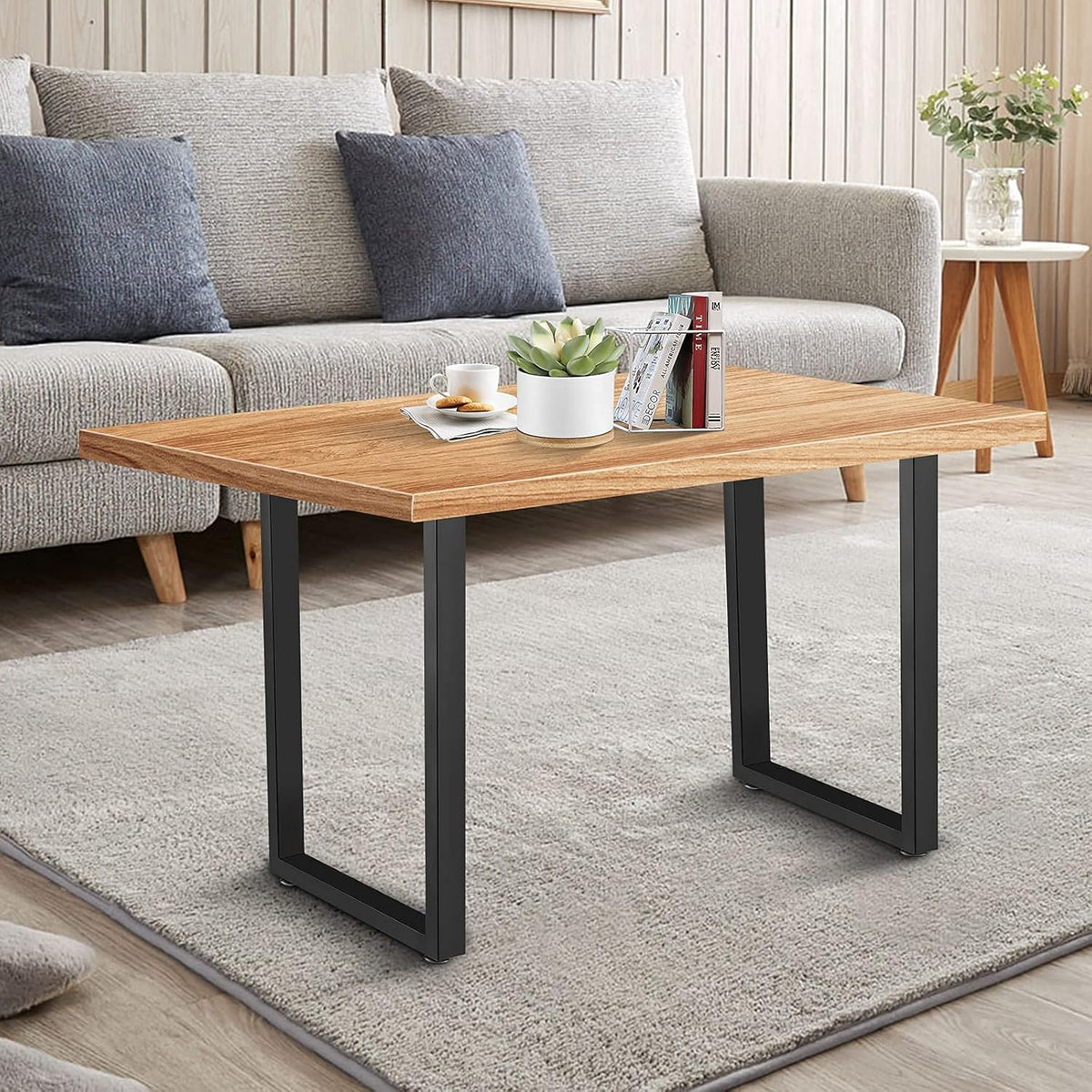 Metal Table Legs Set of 2 Black Matte 28" Height 18" Wide F82029