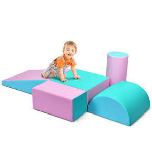 Pink 5-Piece Foam Blocks Soft Climber Play Set Z984